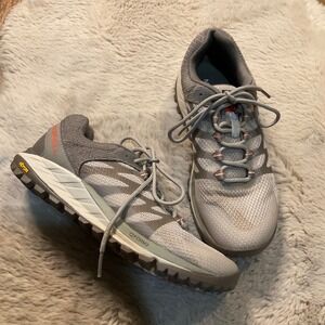 Merrell Antora 2 Size 7.5 Womens Trail Running‎ Shoes Tan Athletic J135326